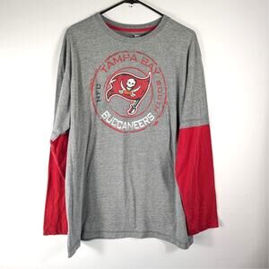 Tampa Bay Buccaneers Long Sleeve T-Shirt Mens Large NFL Team Apparel Gray Sports